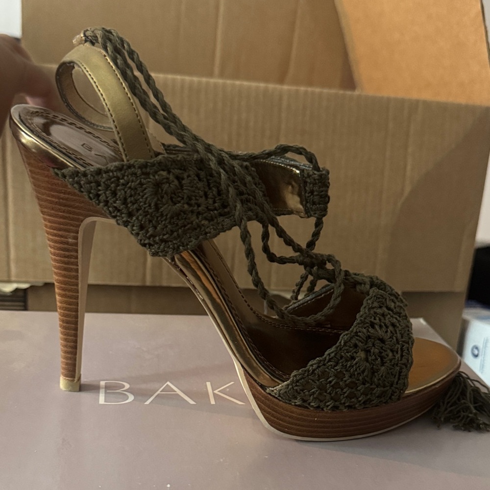 Bakers Olive Braided Heels